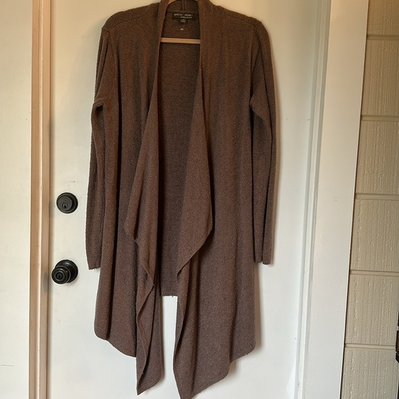 Barefoot Dreams Bamboo Chic Lite Drape Front Wrap Cardigan Cocoa Large/XL - Picture 2 of 5
